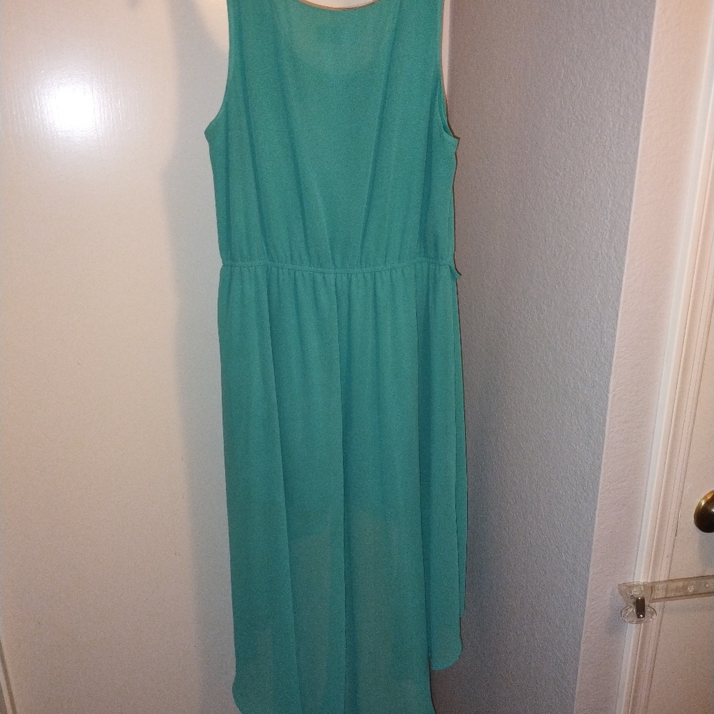 🟣Green sleeveless size large dress - Picture 3 of 3